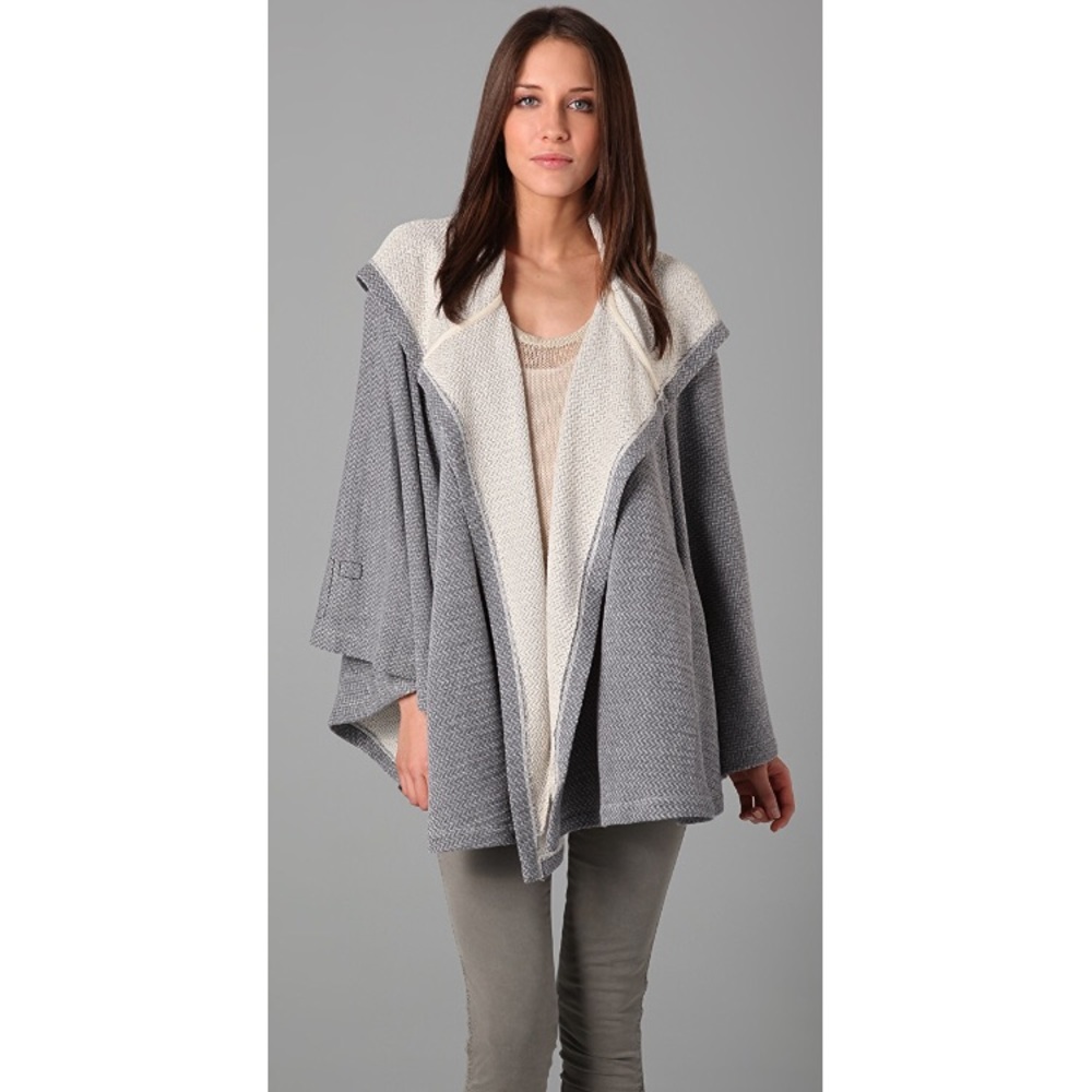 Rogan hooded wrap poncho